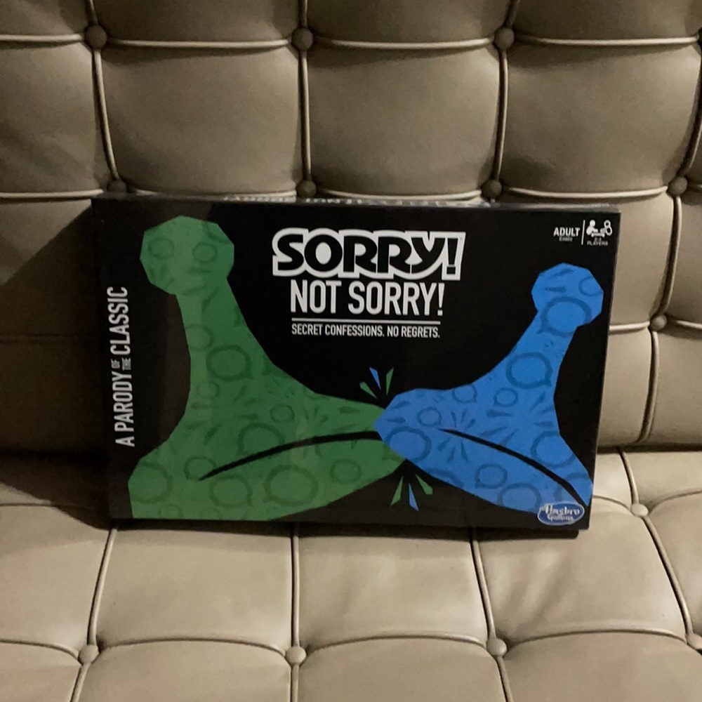 Sorry not sorry adult parody board game NWT
